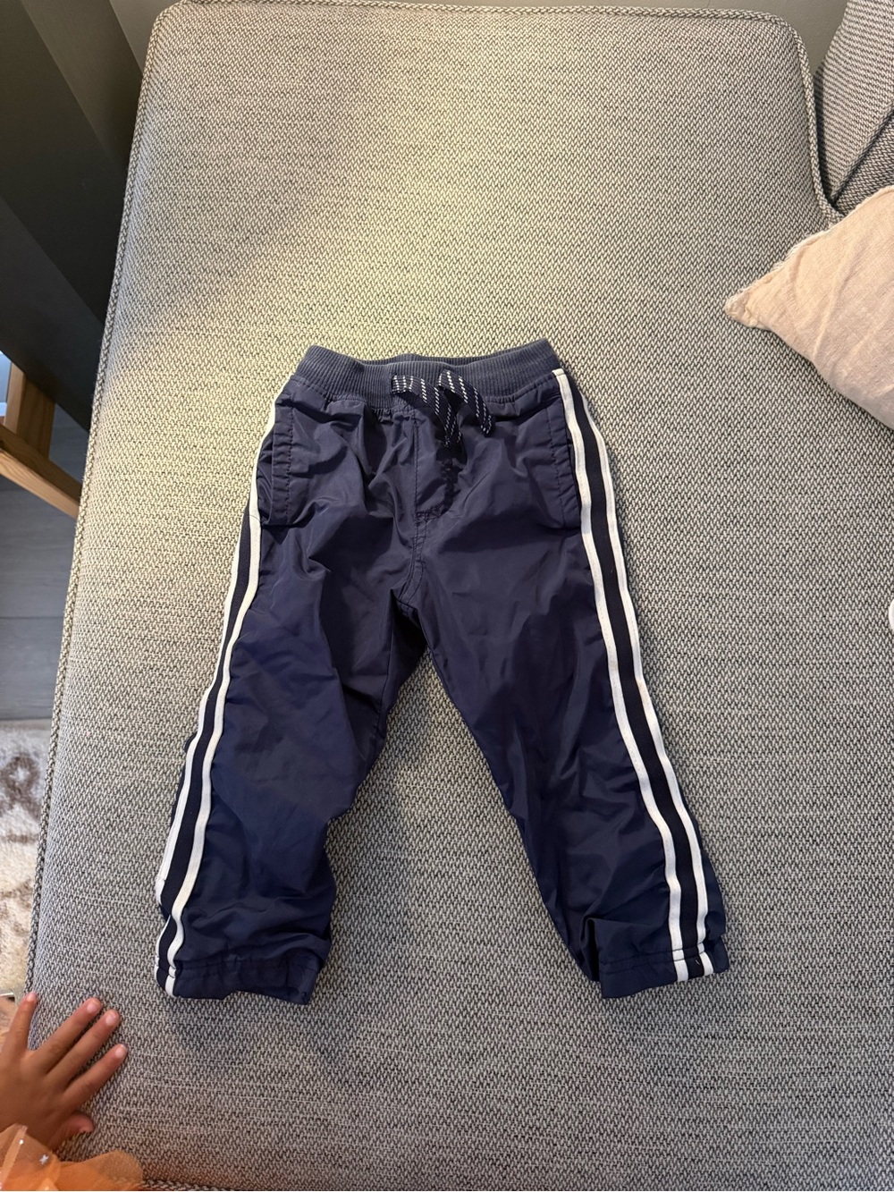 Carter's Navy Jogger Pants with White Side Stripes